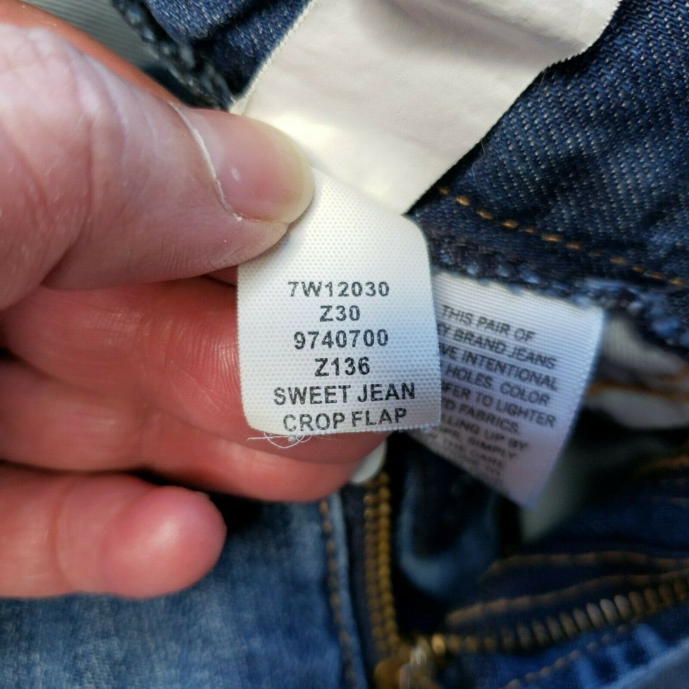 LUCKY BRAND Sweet Jean Crop Flap Pockets Jeans 12 - Picture 7 of 9